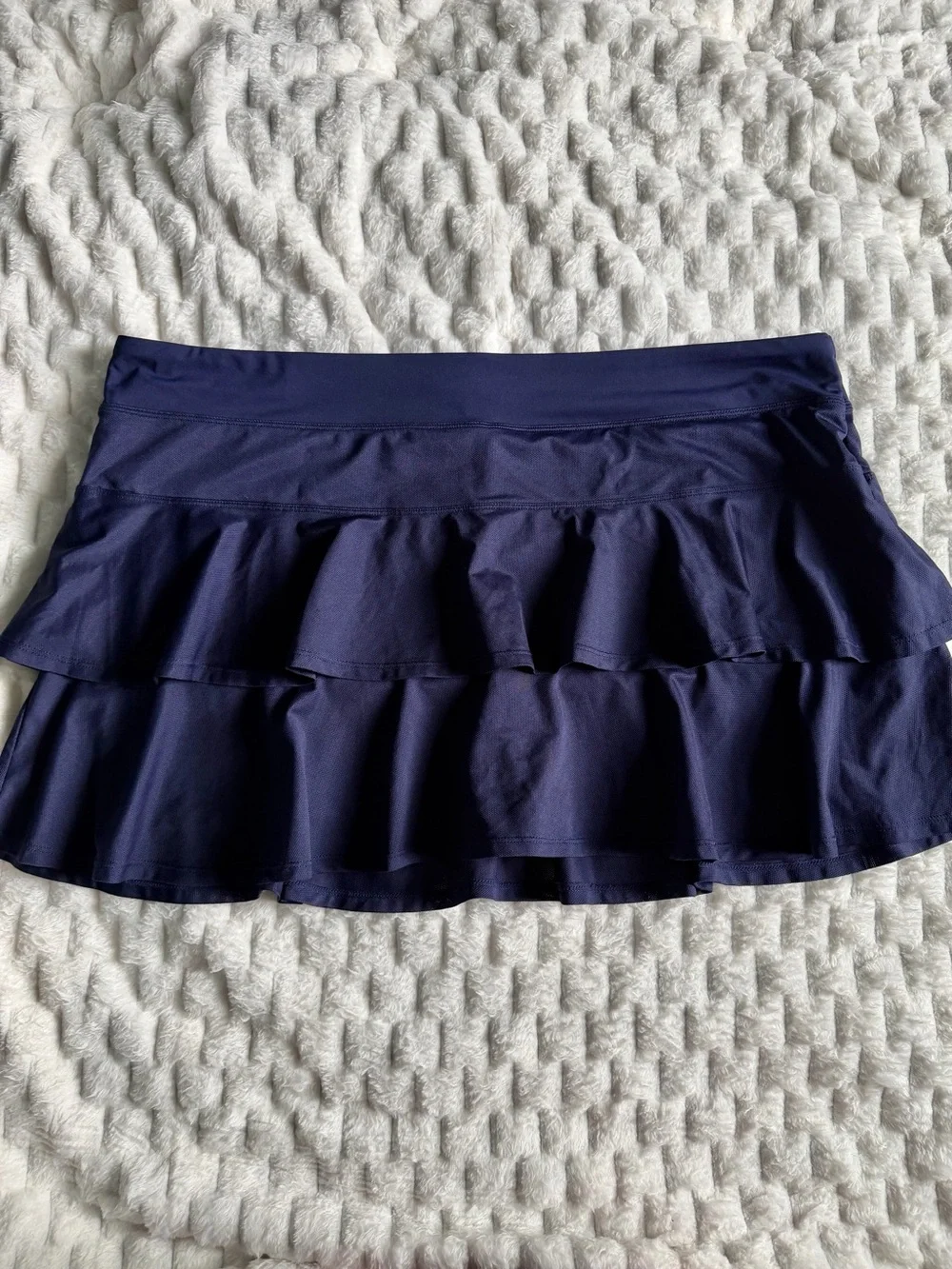 Lillie Green Navy Tiered Ruffle Skort Size 2X Tenniscore Athleisure